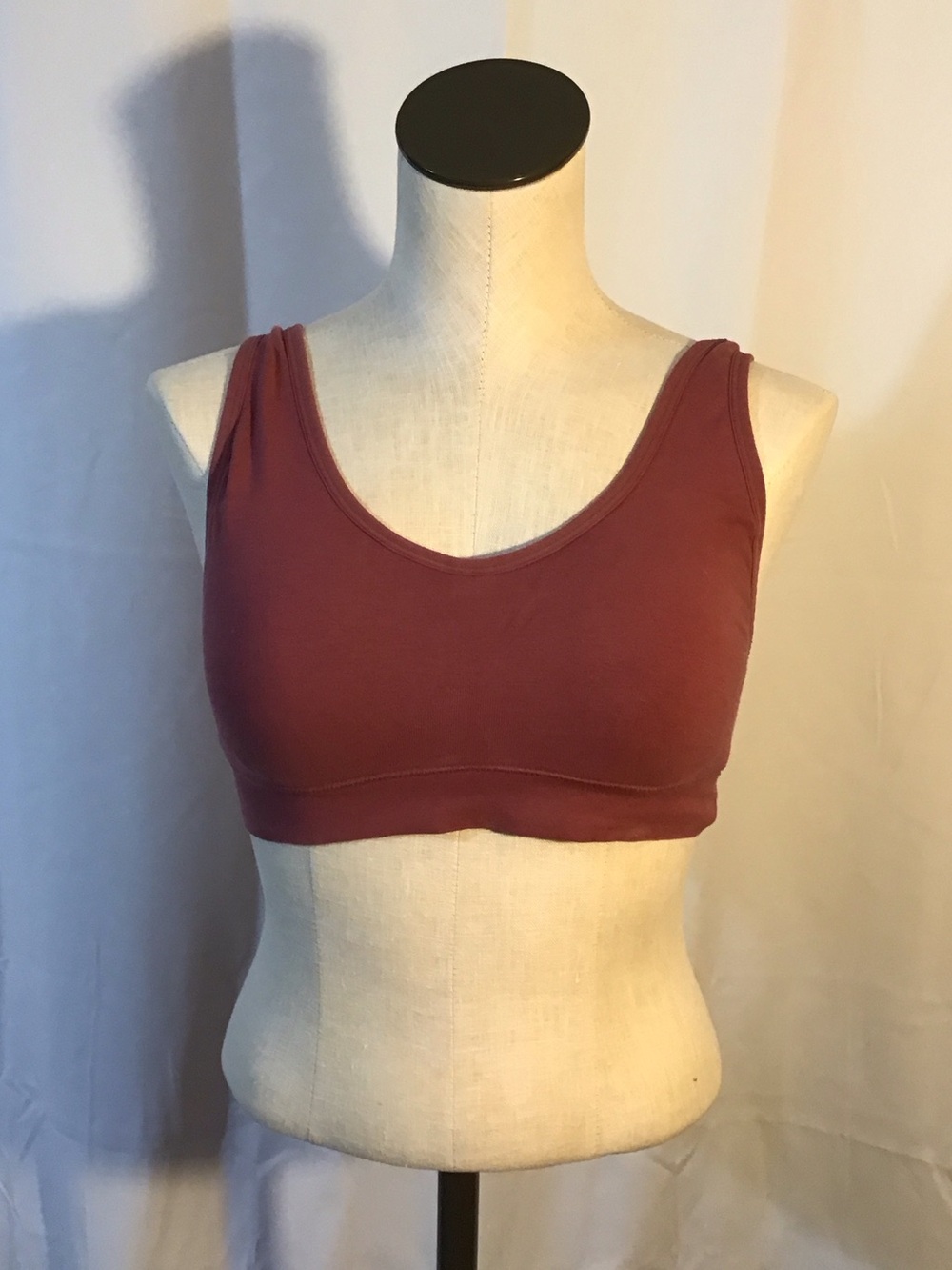 Source Unknown Scoop Neck Wireless Bralette in Mauve